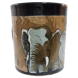 Otagiri Japan Elephant Coffee Tea Mug Cup Black Brown Safari Animals Africa Zoo
